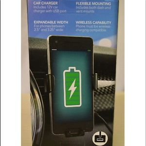 NWT 2 BUNDLE Pilot Wireless car Mount charger